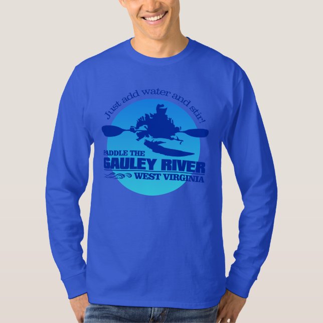 T-shirt Rivière Gauley (Bleu) (Devant)