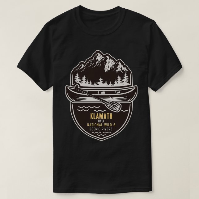 T-shirt Rivière Klamath Rivière nationale sauvage et Pitto (Design devant)