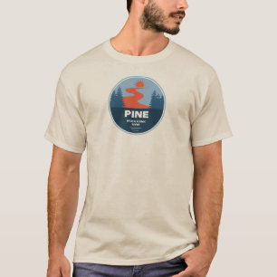 T-shirt Rivière Pittoresque Et Sauvage De Pins