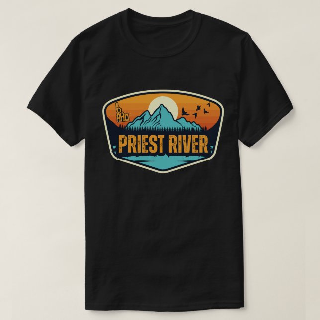 T-shirt Rivière Priest, Idaho (Design devant)