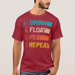 T-shirt Rivière Rafting boisson flottante Float Pee Rép