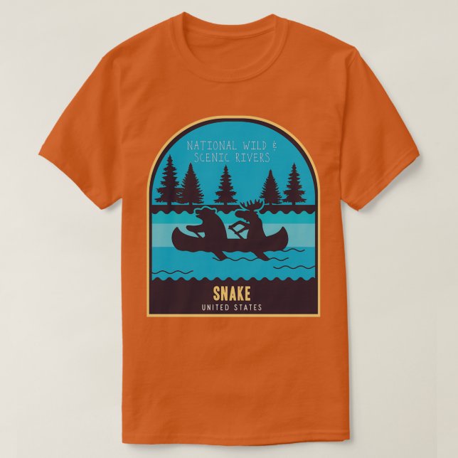 T-shirt Rivière Snake National Wild and Pittoresque River (Design devant)
