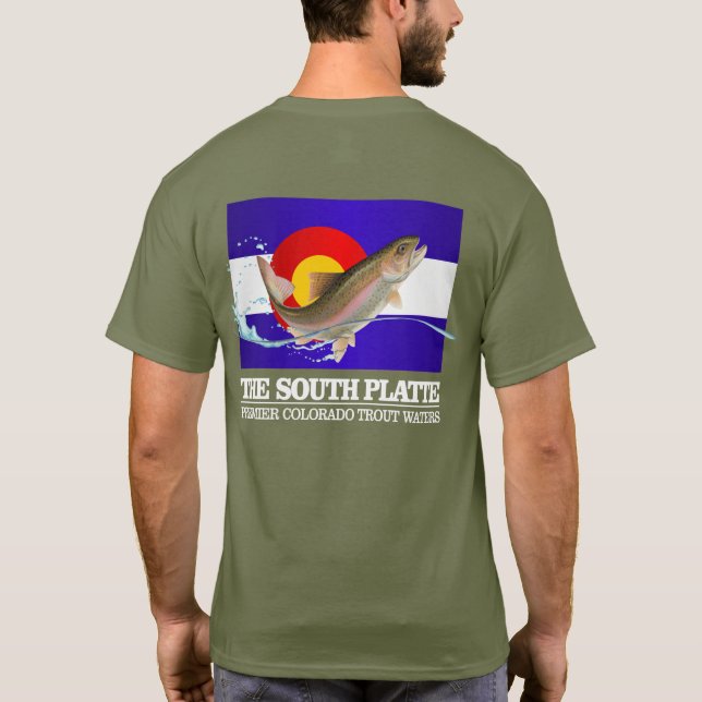 T-shirt Rivière South Platte (Eaux de truite Premier) (Dos)