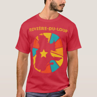 T-shirt RiviereduLoup Québec Canada Vintage Sou en détress