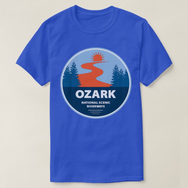 T-shirt Rivières Pittoresques nationales d'Ozark (Design devant)