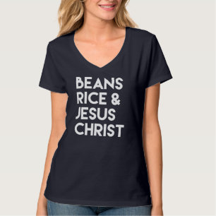 T-shirt Riz aux haricots et Jésus Christ