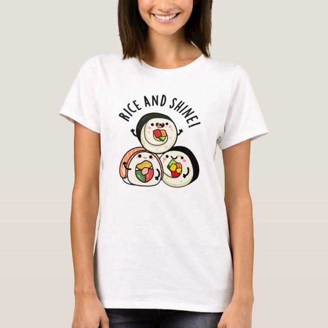 T-shirt Riz Et Brillant Sushi Roll Pun (Devant)