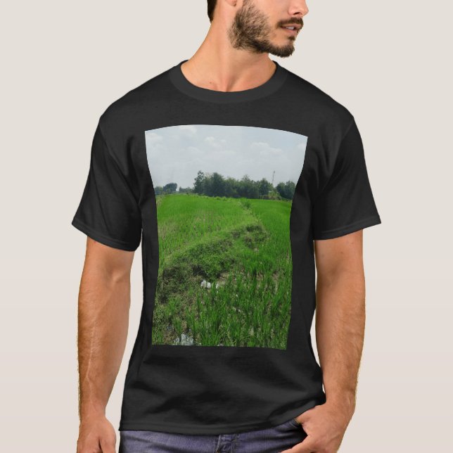 T-shirt Rizières vertes sous le soleil de midi (Devant)
