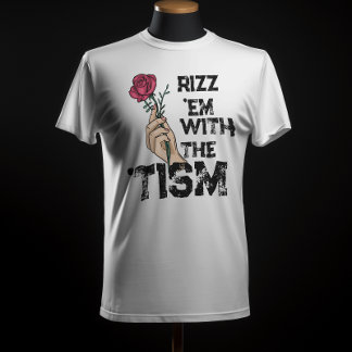 T-shirt Rizz em avec le tism retro Flower atristic