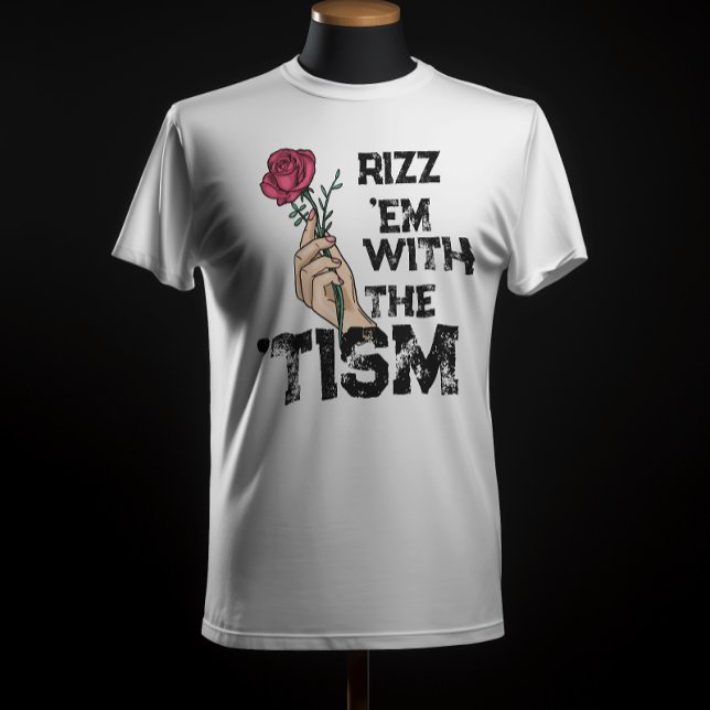 T-shirt Rizz em avec le tism retro Flower atristic (Créateur téléchargé)