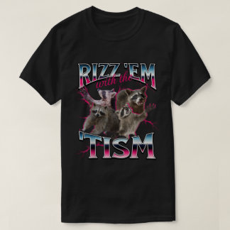 T-shirt Rizz Em Funny Raccoon conception de mèmes