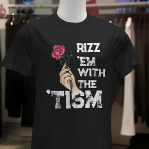 T-shirt Rizz em rétro drôle avec la fleur de Grunge
