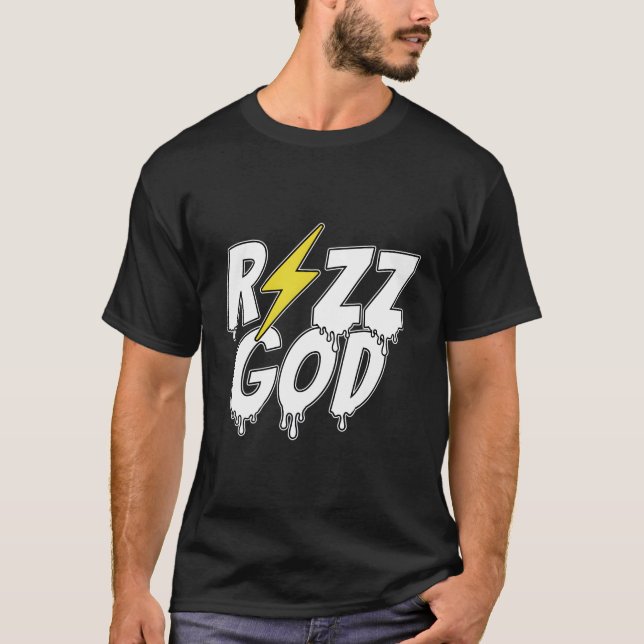 T-shirt Rizz God Trap Drip Rap Coon Emote Populaire Stream (Devant)