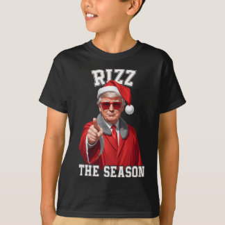 T-shirt Rizz La Saison Funny Trump Noël Père Noël