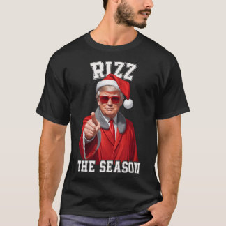 T-shirt Rizz La Saison Funny Trump Noël Père Noël