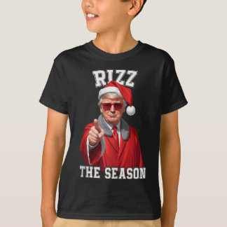T-shirt Rizz La Saison Funny Trump Noël Père Noël