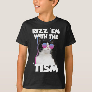 T-shirt Rizz les Avec Le Chat Mème Tism Rizzler Drôle Auti