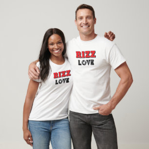 T-shirt Rizz Love Fun Rouge et Noir