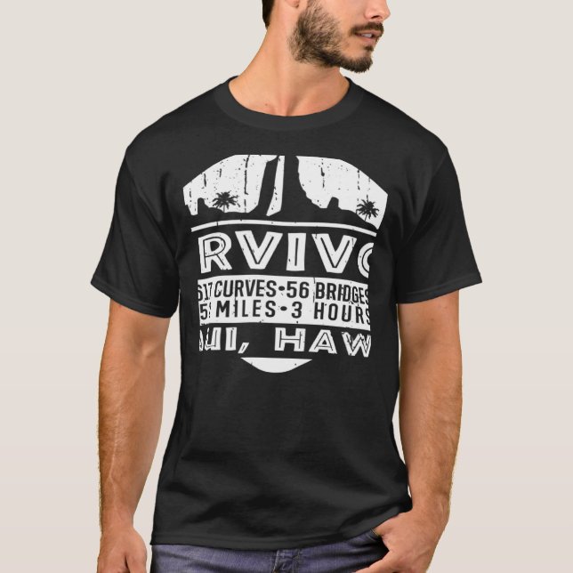 T-shirt RJC Road to Hana Survivor Maui Hawaii Trip Adventu (Devant)
