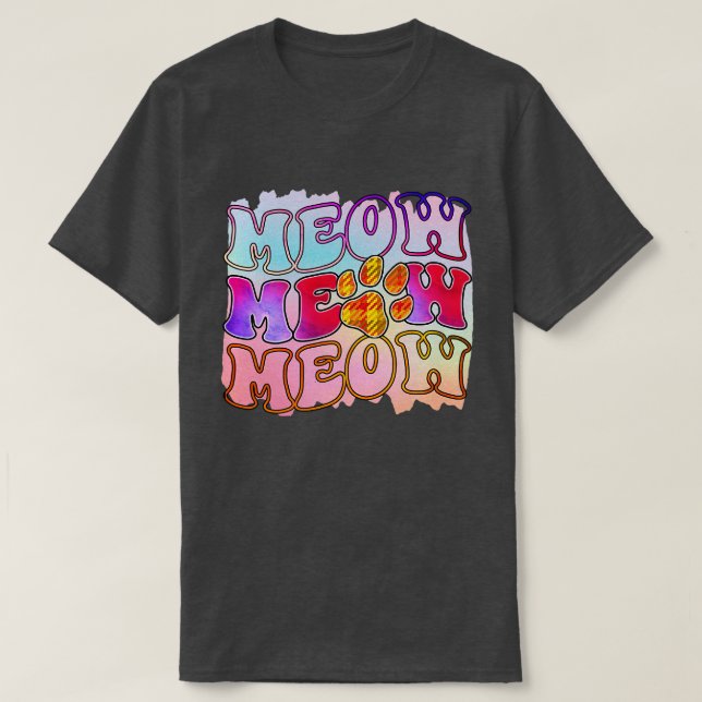 T-shirt Rms007118 meow (Design devant)