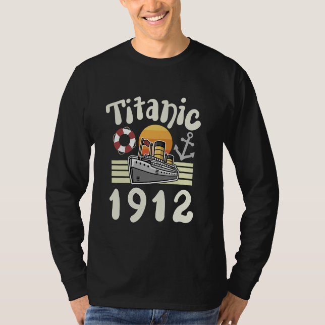 T-shirt RMS Titanic 1912 Retro Nautical Cruise Ship Men Wo (Devant)