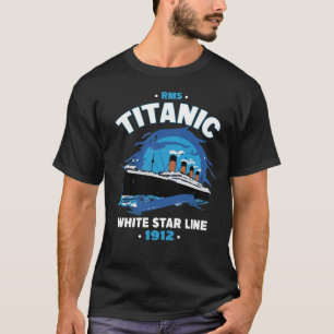 T-shirt rms titanic white star line 1912