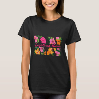 T-shirt Rn Aloha Infirmière Fleurs tropicales Été Hawaii R
