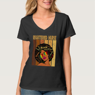 T-shirt RN Registered Nurse Afro African Women Black Histo