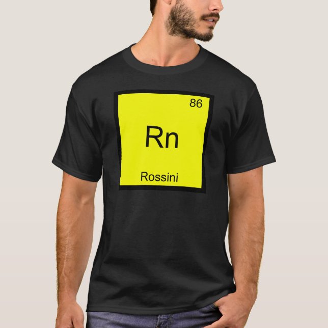 T-shirt Rn - Rossini Chimie Drôle Tee Symbole Élément (Devant)