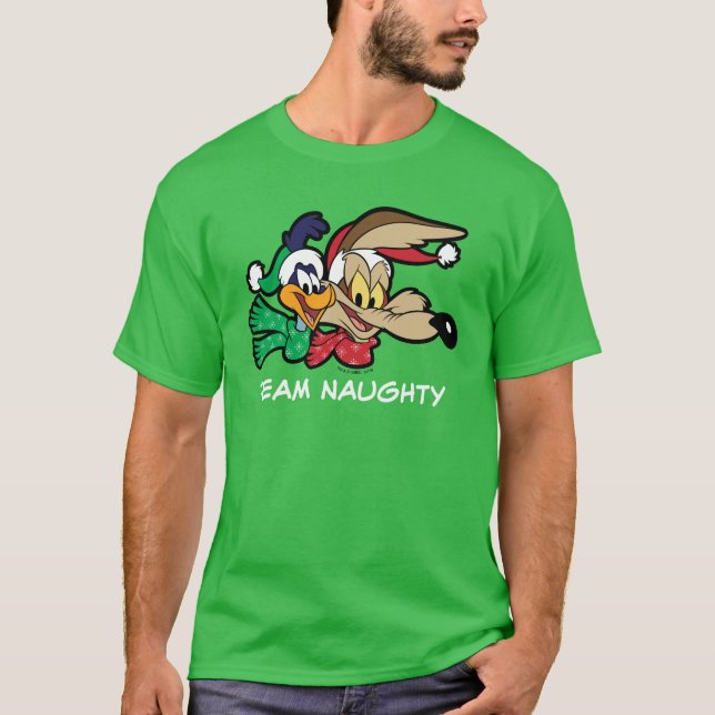 T-shirt ROAD RUNNER™ & Wile E. Coyote "Team Naughty" (Devant)