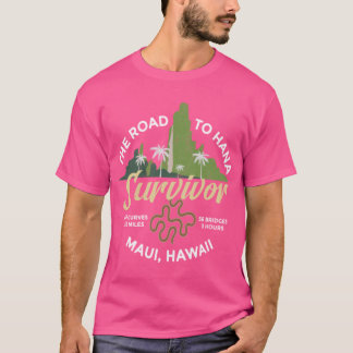 T-shirt Road To Hana Survivor Curvy Palm Maui Hawaii