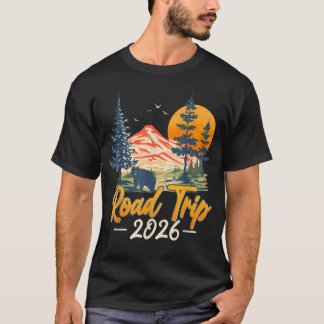 T-shirt Road Trip 2026 Randonnée Camping Bear Mountain