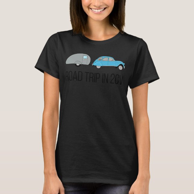 T-shirt Road Trip 2cv plus qu'une mode de vie (Devant)