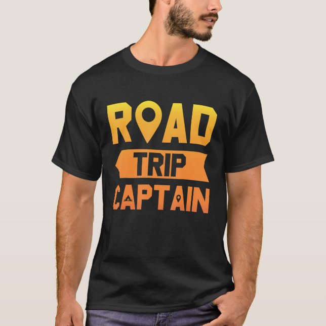T-shirt Road Trip Captain Eté Camping Voyage Road Trip  (Devant)