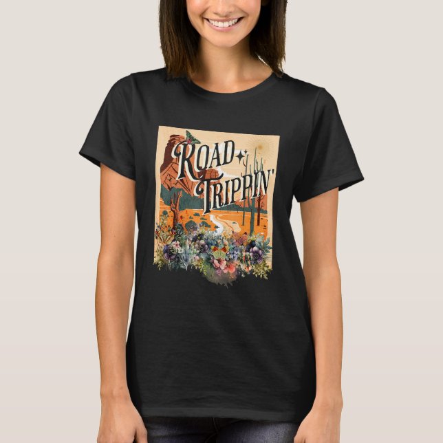 T-shirt Road Trippin Retro Style Vacation Road Tripping Wo (Devant)