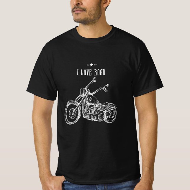 T-shirt Road Warrior : Fusionner la passion pour l'aventur (Devant)