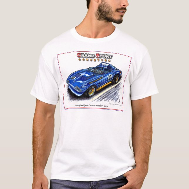 T-shirt Roadster grand de Corvette Penske du sport 1963 (Devant)