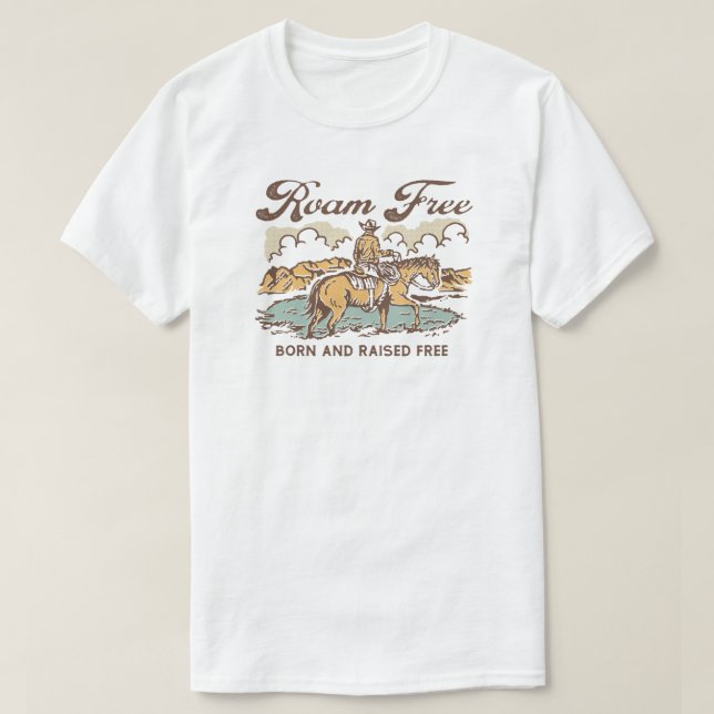T-shirt Roam free Cowboy (Design devant)
