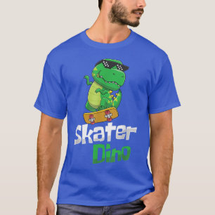 T-shirt Roar Dino Skate Skate Longboard Halfpipe D