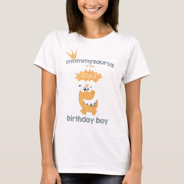 T-shirt ROAR Dinosaure personnalisé Anniversaire maman (Devant)