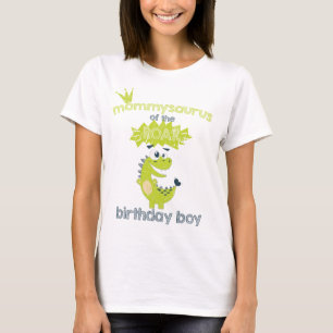 T-shirt ROAR Green Dinosaure personnalisé Anniversaire mam