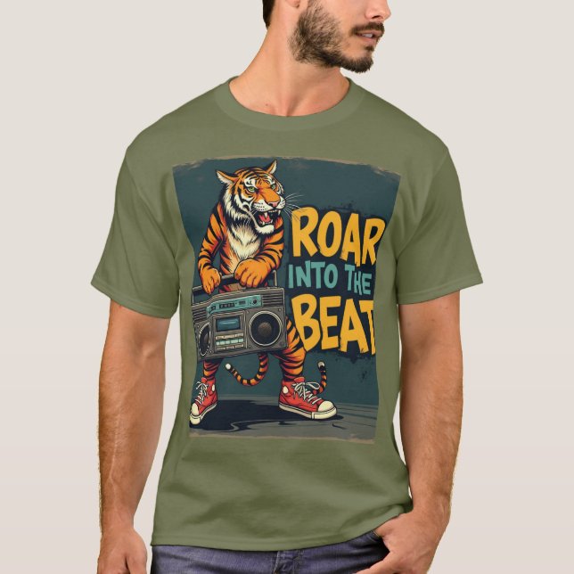 T-shirt Roar in Beats - Wild Music Inspiré (Devant)