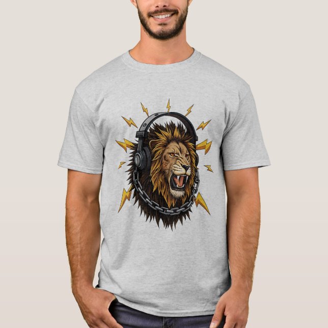 T-shirt Roar métallique (Devant)