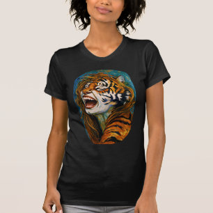 T-shirt Roar of the Wild Heart - Tigress coloré