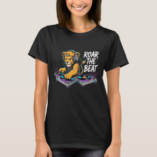 T-shirt Roar the Beat - Lion casques Vibes de musique