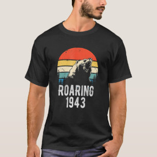 T-shirt Roaring 1943 Vintage Retro Sunset Bear Animal 79e