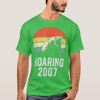 T-shirt Roaring 2007 Vintage Retro Sunset Bear Animal 15e