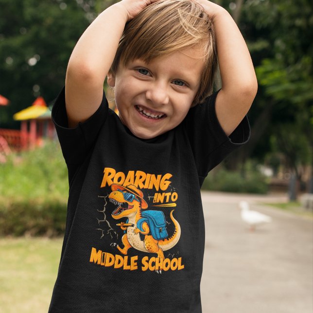 T-shirt Roaring Into Middle School – Back-to-School (Créateur téléchargé)