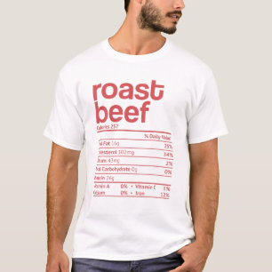T-shirt Roast Beef Nutrition Fact Drôle Thanksgiving Chris