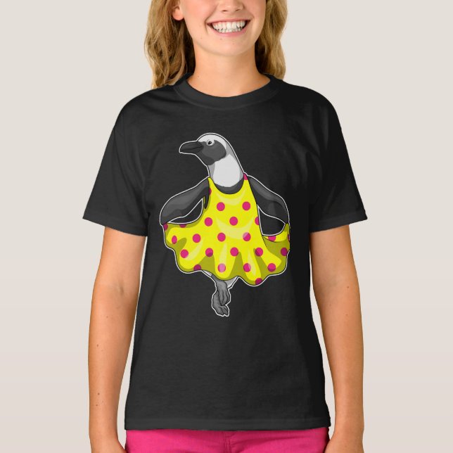 T-shirt Robe à pois de pingouin (Devant)